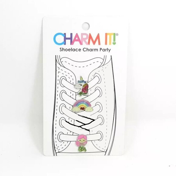 New NWT CHARM IT Shoelace Charm Party Shoelace charms, Nordstrom, Set of Three. - Picture 1 of 4